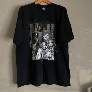 Korn band shirt.